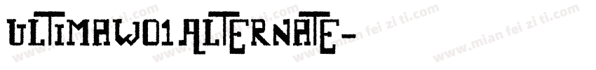 UltimaW01 Alternate字体转换